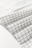Plaid Notched Balloon Sleeve Mini Dress DJPT