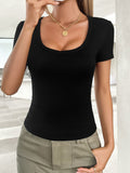 Scoop Neck Short Sleeve T-Shirt DJPT