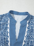 Contrast Ric-Rac Puff Sleeve Top DJPT