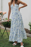 Halter Neck Tiered Maxi Dress DJPT