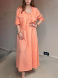 Size Smocked Cami Dress and Jacket Set Plus Size DJPT