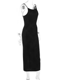 3D Line Backless Back Slit Bodycon Elegant Baby Shower Maternity Maxi Dress Maternity