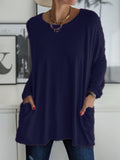Size Round Neck Long Sleeve T-Shirt DJPT