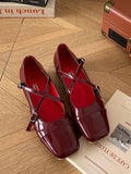 Toe Block Heels Mary Jane Shoes DJPT