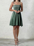 Size Smocked Square Neck Cami Dress Plus Size DJPT