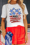 and Stripes Bow Graphic T Shirt DJPT