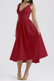 V-Neck Sleeveless Dress with Pockets DJPT
