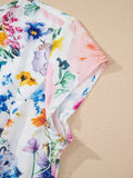 Print Cap Sleeve Mini Dress DJPT