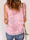 Ruffle Tie Neck Sleeveless Blouse DJPT
