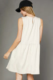 Round Neck Sleeveless Tank Dress with Pockets DJPT