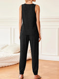 Knit V-Neck Tank and Pants Lounge Set DJPT