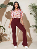 Size High-Waist Flare Active Pants Plus Size DJPT