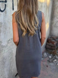 Size Notched Sleeveless Mini Dress Plus Size DJPT