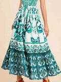 Size Printed Sweetheart Neck Maxi Cami Dress Plus Size DJPT
