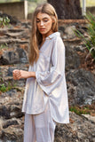 & Dani Solid Sparkling Shimmer Pocket Button Front Shirt DJPT