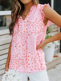 Ruffle Tie Neck Sleeveless Blouse DJPT