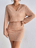 Lace Detail V-Neck Mini Dress DJPT