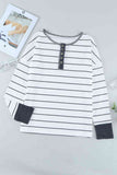 Waffle Knit Henley Long Sleeve Top DJPT