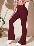 Size High-Waist Flare Active Pants Plus Size DJPT