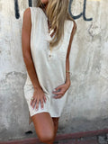 Size Notched Sleeveless Mini Dress Plus Size DJPT