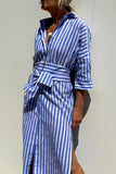 Button Up Three-Quarter Sleeve Dress DJPT