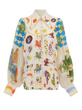 Button Up Lantern Sleeve Shirt DJPT