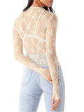 Mock Neck Long Sleeve Blouse DJPT