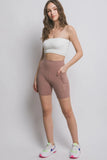 Tree High Waist Seam Detail Active Shorts DJPT