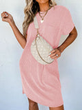 Round Neck Short Sleeve Mini Dress DJPT