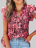 Sleeve Notched Blouse DJPT