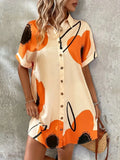 Button-Front Shirt Dress DJPT