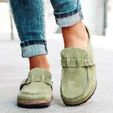 Toe Low Heel Buckle Loafers DJPT