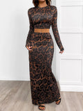 Round Neck Top and Skirt Set DJPT