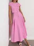 Sleeve Top and Skirt set DJPT