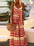 Size Printed V-Neck Maxi Cami Dress Plus Size DJPT