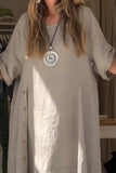 Size Relaxed Fit Short Sleeves Dress Plus Size DJPT