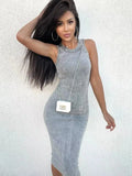 Bodycon Ribbed Tank Dress DJPT