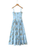 Print Square Neck Cami Maxi Dress DJPT