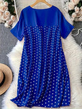 Dot Short Sleeve Lounge Dress DJPT