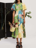 Round Neck Puff Sleeve Dress DJPT