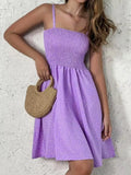 Size Smocked Square Neck Cami Dress Plus Size DJPT