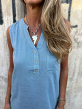 Size Notched Sleeveless Mini Dress Plus Size DJPT