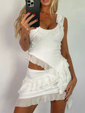 Scoop Neck Tank and Skirt Set DJPT
