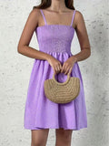 Size Smocked Square Neck Cami Dress Plus Size DJPT
