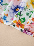 Print Cap Sleeve Mini Dress DJPT