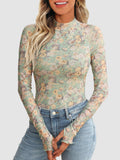 Mock Neck Long Sleeve T-Shirt DJPT
