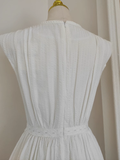 A line V neckline White Lace Vacation Dress Short Birthday Dresses SD177