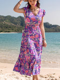 V-Neck Midi Dress DJPT