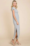 Code Full Size Striped Twisted Detail Dress DJPT