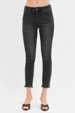 Full Size Tummy Control Mid Rise Crop Skinny Jeans Plus Size DJPT